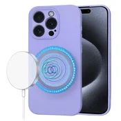 Silikonski ovitek Techsuit SoftFlex MagSafe za iPhone 15 Pro - vijoličen