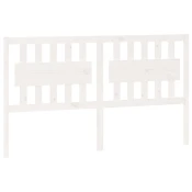 Uzglavlje za krevet bijelo 155,5x4x100 cm od masivne borovine