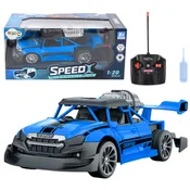 slomart LEAN TOYS RC avto z dimnim efektom, luči, moder 1:20