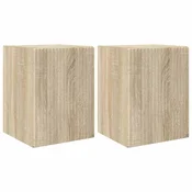 Vidaxl TV stenska omara 2 szt. Sonoma 30 x 31 x 40 cm Konstruiran les
