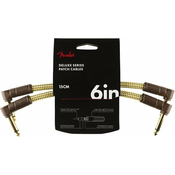 Fender Deluxe Series instrumentalni kabel A/A 15 cm Tweed 2-Pack