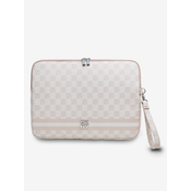 DKNY PU Leather Checkered Pattern and Stripe Notebook 13/14 Pink Ovitek Vijolična