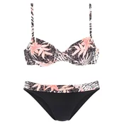BUFFALO Bikini  rjava / svetlo roza / črna / bela