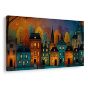 Slika jesenski večer na ulicah - 60x40
