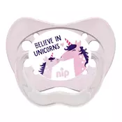 Nip Family silikonska laža 0-6 2 kom, devojcice