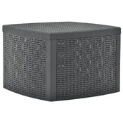 Vidaxl Stranska mizica antracitna 54x54x36,5 cm plastika