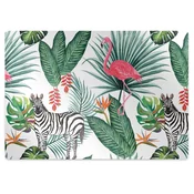 Decormat Podloga za stol parket Plame in zebra 120x90 cm 15 cm