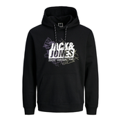 JACK & JONES Majica, črna