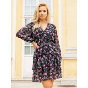 Resti Womens black floral dress - Clothing