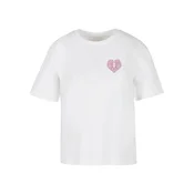 Womens T-shirt Heart Cage - white