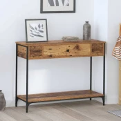 vidaXL Konzolna miza Drugo Star les 100 x 34.5 x 75 cm Konstruiran les