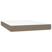 Vidaxl Vzmetnica z žepkasto vzmetjo srednje trdote taupe 140x200x20 cm blago