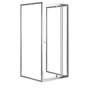 Stenska asimetrična tuš kabina Flexi 80x90 cm brez tuš pladnja