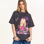 Cropp - Predimenzionirana majica s printom Hannah Montana - tamno siva