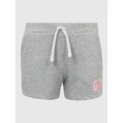 Gray girls shorts logo GAP