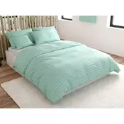 Ljubki dom Hotelska posteljnina iz mikrovlaken JASMINE mentol - 2 cm črta, hotelski žep Dimenzije posteljnine: 70 x 90 cm | 140 x 200 cm