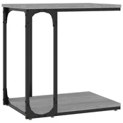 Vidaxl Stranska mizica siva sonoma 50x35x52 cm inženirski les