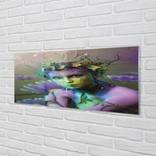 tulup.si Slika na akrilnem steklu Elf ženska cvetje 140x70 cm 4 obešalnika