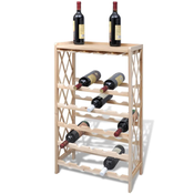 VIDAXL leseno stojalo za vinske steklenice, 25 steklenic