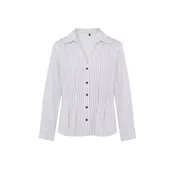 Trendyol Curve Bluza svetlo modra / bela
