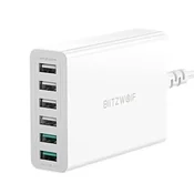 1 to 3 Blitzwolf 6X Usb Polnilec Bw-S15 Za Telefone Qc 3.0 60W Hitro Polnjenje
