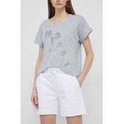 Kratke hlače Blauer za žene, boja: bijela, glatki materijal, visoki struk
