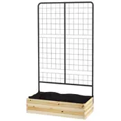 Homestar Dvignjena vrtna greda z mrežo 80x38x145 cm naravno leseno