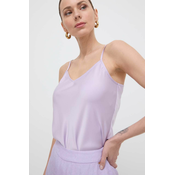 Bluza Armani Exchange za žene, boja: ljubicasta, bez uzorka