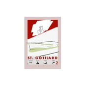 Kolesarski plakat za prelaz St. Gothard ZAKAJ TAM? 21 cm x 30 cm