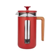 Coffee-maker, made from borosilicate glass, 1L, Pisa, Red - La Cafet