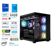 Računalnik MEGA MT S5 i9-14900K/RTX5090/64GB-DDR5/4TB/1050W/Brez OS/črna RGB