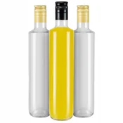 shumee 50x steklenička DORICA 500 ml BREZBARVNA za olivno olje, tinkture, kis, sok 0,5 l