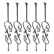 VEVOR Stopniščni kovinski balustri ZX-S44in-5 185x20x1118 mm črni
