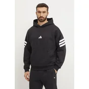 Pulover adidas Future Icons moški, črna barva, s kapuco, JD4838