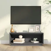 Vidaxl vidaXL TV stojalo sivo 90x35x35 cm masivni borov les
