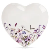 Northix Porcelanski desertni krožnik v obliki srca, 17,5 x 17 cm