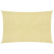 shumee vidaXL Senčno jadro, 160 g/m2, bež, 2 x 3,5 m, HDPE