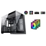 1stCOOL CubeTower DREAMER, ohišje ATX, 3x ARGB ventilator + krmilnik, USB3.0, USB-C, črno