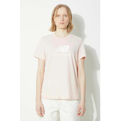 Bombažna kratka majica New Balance Sport Essentials ženska, roza barva, WT41502OUK
