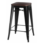 Fernity Barski stol Paris Wood 75cm črni pinjoli