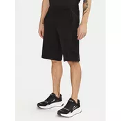 Bombažne kratke hlače EA7 Emporio Armani črna barva, AF10432.7M000153