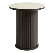 Okrogla stranska mizica s keramično ploščo o 50 cm Enna – Unique Furniture