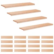 Vidaxl Stopnice 20 kos 120 x 30 x 2 cm Naravna Trda bukovina