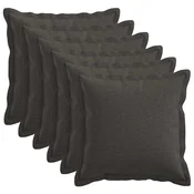 vidaXL Blazina z blazino HOUTEN 6 kos Temno siva Lažni lanu