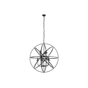 Searchlight 2478-8BK - Luster na lancu ORBIT 8xE14/60W/230V crna