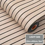 WoodyPanel™ stenska nalepka z imitacijo lesenih panelov – 10 m x 60 cm (6 m2) - WoodyPanel™ - Svetel hrast