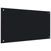 Vidaxl Kuhinjska zaščitna obloga črna 90x50 cm kaljeno steklo