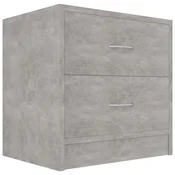 Vidaxl Nočna omarica betonsko siva 40x30x40 cm iverna plošča