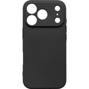 mobilNET silikonski ovitek iPhone 17 Pro, črn (Fiber)