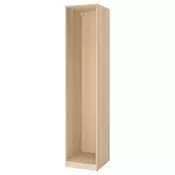 PAX Okvir garderobera, belo b. im. hrastovine, 50x58x236 cm